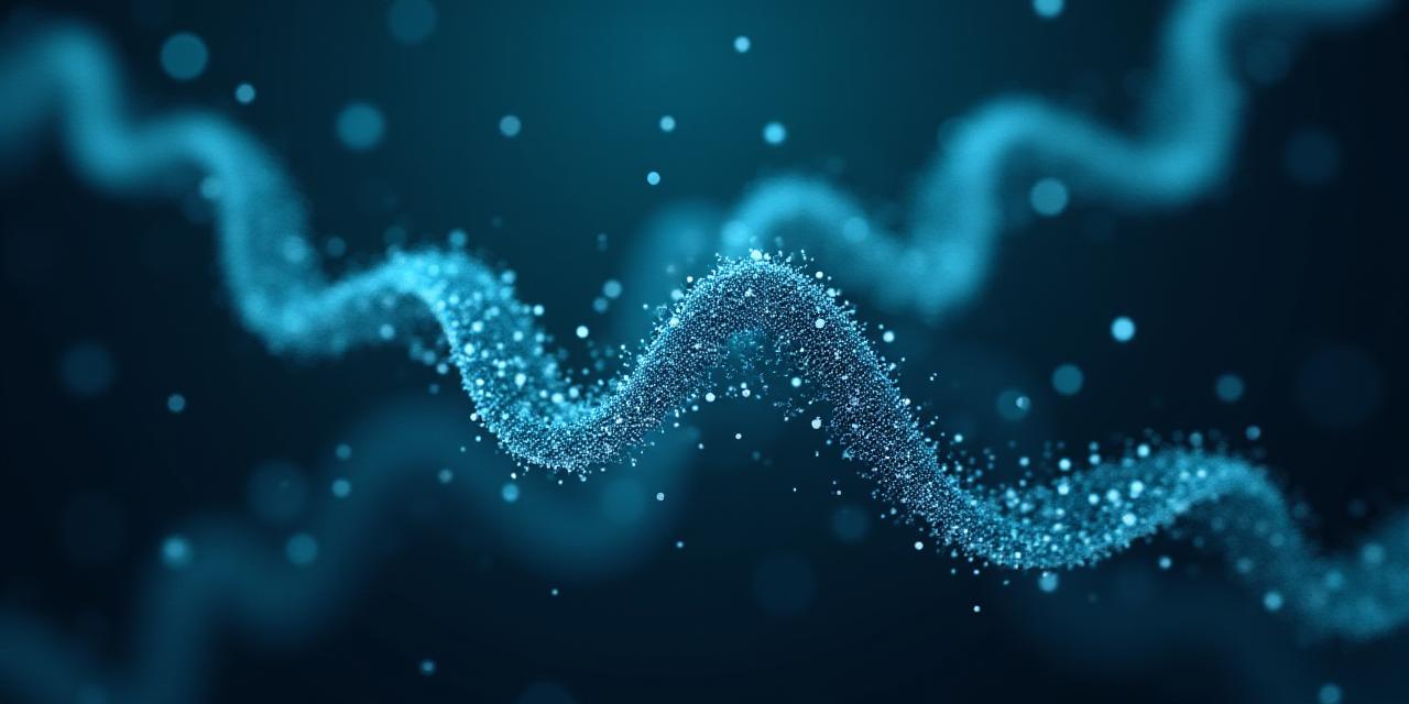 Abstract visualization of dynamic data streams forming organic pathways